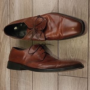 FACONNABLE Italy Dark Brown Leather Sz 10.5 Lace Up Oxford‎ Mens Dress Shoes